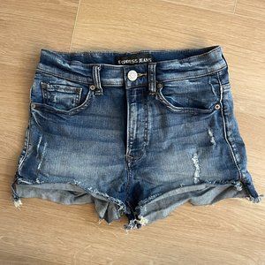 Express Jeans - Distressed Jean Shorts